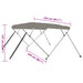 Biminitop 4 bogen 243x244x137 cm grijs