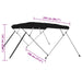 Biminitop 4 bogen 243x196x137 cm zwart