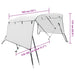Biminitop 3 bogen met zijwanden 183x(170-182)x137 cm