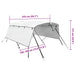 Biminitop 4 bogen met zijwanden 243x(185-198)x137 cm
