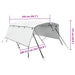 Biminitop 4 bogen met zijwanden 243x(200-213)x137 cm