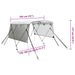 Biminitop 3 bogen met mesh zijwanden 183x(170-182)x137 cm
