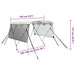 Biminitop 3 bogen met mesh zijwanden 183x(185-198)x137 cm
