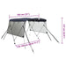 Biminitop 3 bogen met mesh zijwanden 183x(170-182)x137 cm