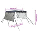 Biminitop 3 bogen met mesh zijwanden 183x(185-198)x137 cm