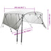 Biminitop 4 bogen met mesh zijwanden 243x(200-213)x137 cm