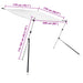 Schaduwdoek T-top 170x208x(115-183) cm wit