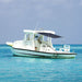 Schaduwdoek T-top 170x208x(115-183) cm marineblauw