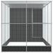 Volière met verlengstuk zilver 416x203x216 cm staal
