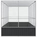 Volière met verlengstuk zilver 418x207x212 cm staal
