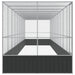 Volière met verlengstuk 1039x207x212 m staal zilverkleurig