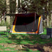Tent 2-persoons waterdicht grijs en oranje