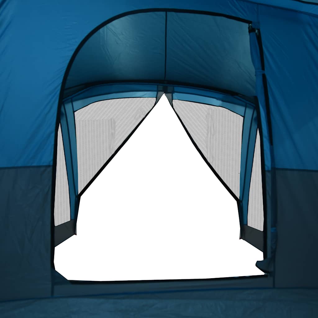 Tent met luifel 4-persoons waterdicht blauw