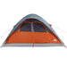 Koepeltent 6-persoons waterdicht oranje