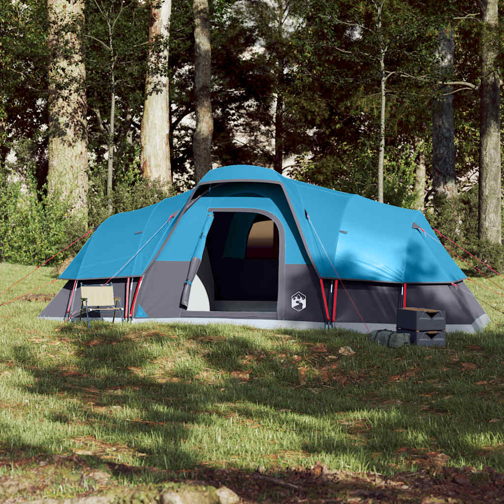 Koepeltent voor gezin 11-persoons waterdicht blauw