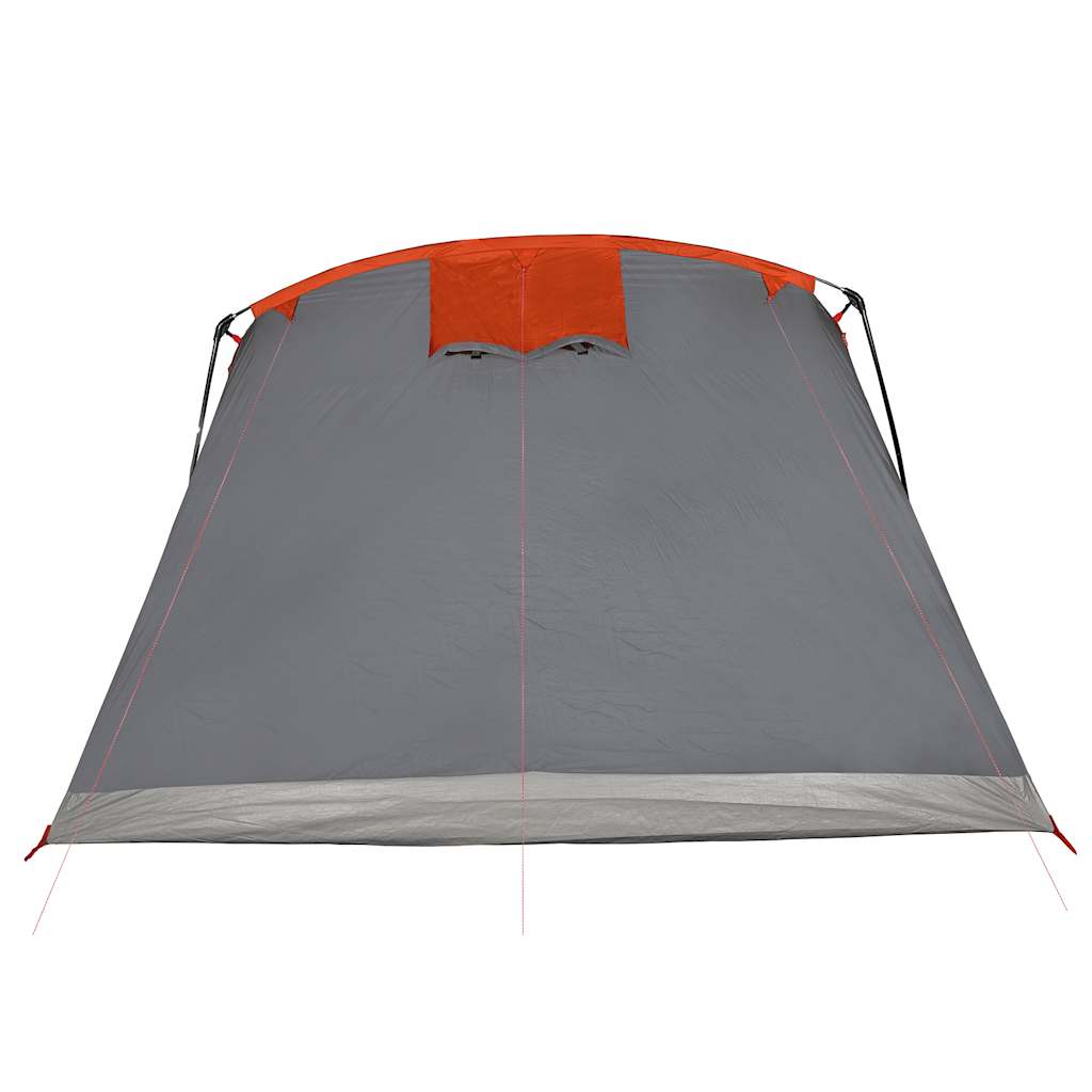 Tunneltent 8-persoons waterdicht grijs en oranje