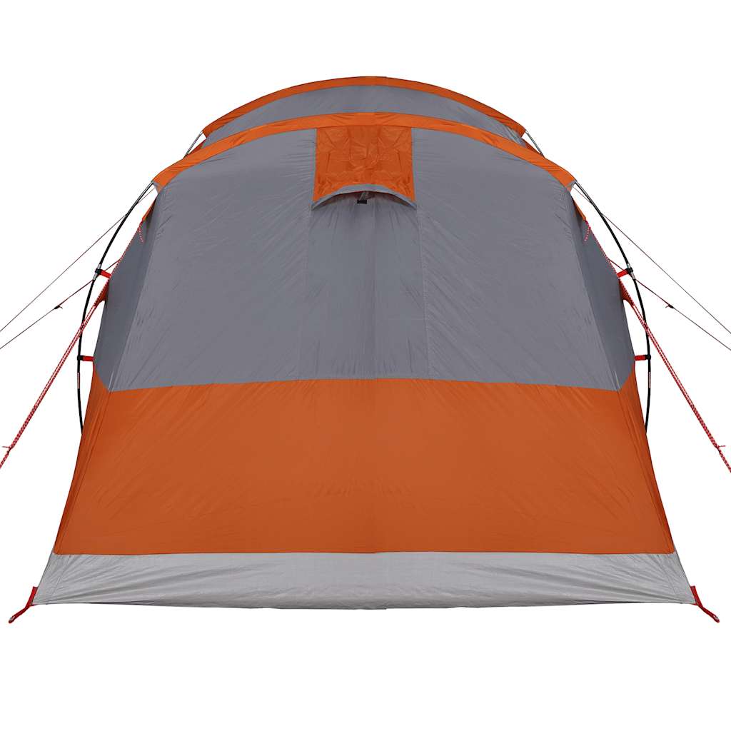 Tunneltent 3-persoons waterdicht grijs en oranje