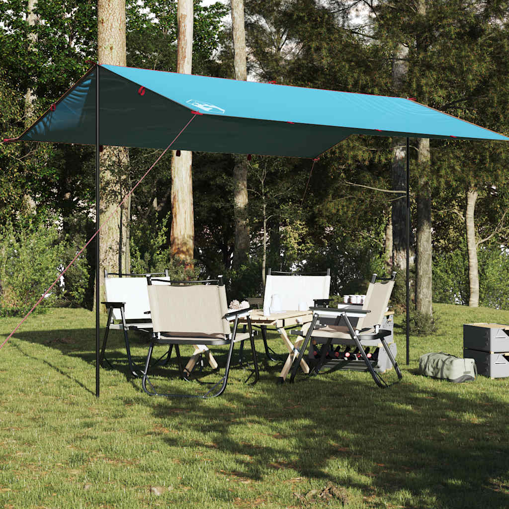Kampeerluifel waterdicht 400x294 cm blauw