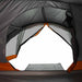 Tent 4-persoons waterdicht grijs en oranje