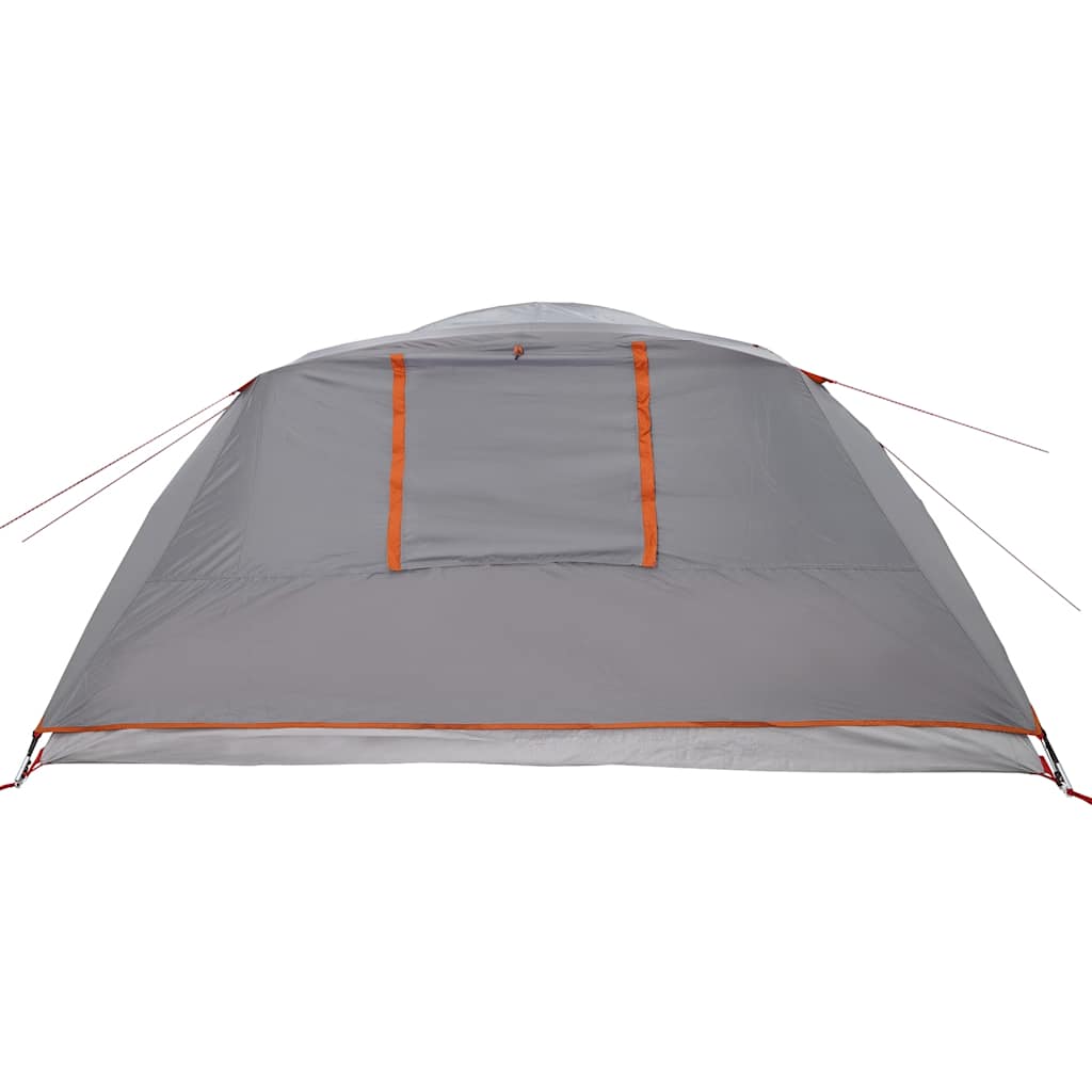 Tent 4-persoons waterdicht grijs en oranje