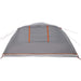 Tent 4-persoons waterdicht grijs en oranje