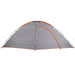 Tent 8-persoons waterdicht grijs en oranje