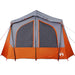 Tent 5-persoons waterdicht grijs en oranje