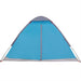 Koepeltent 4-persoons waterdicht blauw
