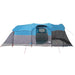 Tunneltent voor gezin 8-persoons waterdicht blauw