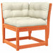 Tuinhoekbank met kussens 73x73x78 cm grenenhout wasbruin