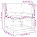 Tuinhoekbank met kussens 73x73x78 cm grenenhout wasbruin