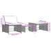 Modulaire ligbedden 2 stuks met tafel zwart poly rattan