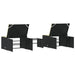Modulaire ligbedden 2 stuks met tafel zwart poly rattan