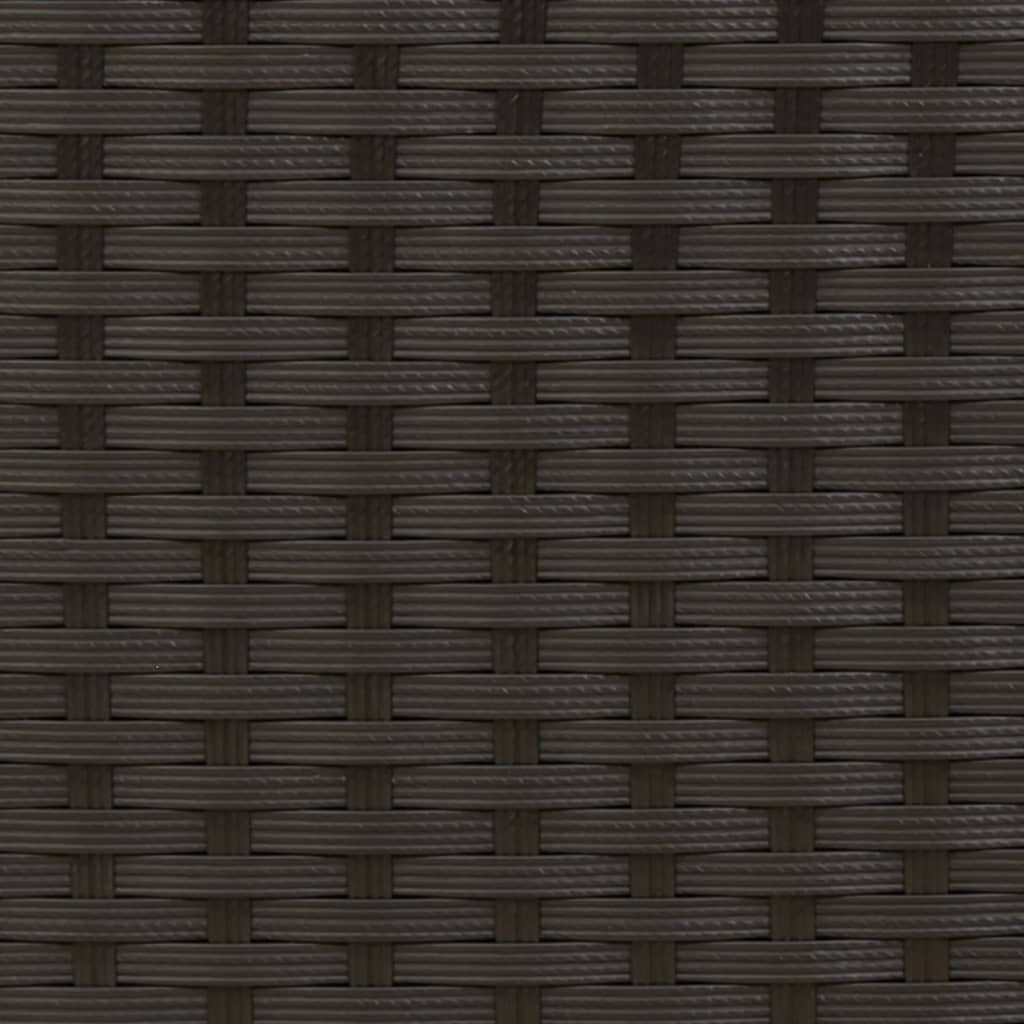 Modulaire ligbedden 2 stuks met tafel zwart poly rattan