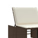 Ligstoelen 2 st met tafel bruin poly rattan