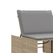 Ligstoelen 2 st met tafel beige poly rattan