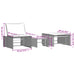 Ligstoelen 2 st met tafel lichtgrijs poly rattan