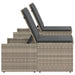 Ligstoelen 2 st met tafel lichtgrijs poly rattan