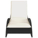 Ligbed met kussen 60x205x73 cm poly rattan zwart