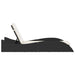 Ligbed met kussen 60x205x73 cm poly rattan zwart
