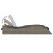 Ligbed met kussen 60x205x73 cm poly rattan grijs