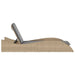 Ligbed met kussen 60x205x73 cm poly rattan beige
