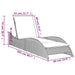 Ligbed met kussen 60x205x73 cm poly rattan beige