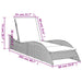 Ligbed met kussen 60x205x73 cm poly rattan lichtgrijs
