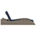 Ligbed met kussen grijs 60x205x73 cm poly rattan
