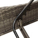 Ligbed met kussen grijs 60x205x73 cm poly rattan