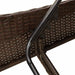 Ligbed met kussen bruin 60x205x73 cm poly rattan