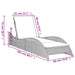 Ligbed met kussen bruin 60x205x73 cm poly rattan