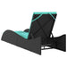 Ligbed met kussen zwart 60x205x73 cm poly rattan