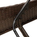 Ligbed met kussens 114x205x73 cm poly rattan bruin